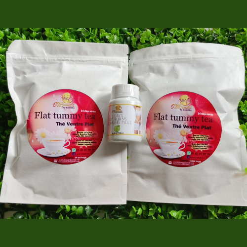 Kit Thé ventre plat, gélules, coupe faim et brûle graisse